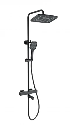 Wonzon &amp; Woghand Stay WW-B3016-T1-MB Душевая система с термостатом черный матовый