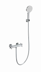 Wonzon &amp; Woghand Strato WW-B2048-A-CR Смеситель для душа с термостатом черный матовый