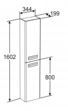 Roca The Gap ZRU9302739 Пенал белый левый