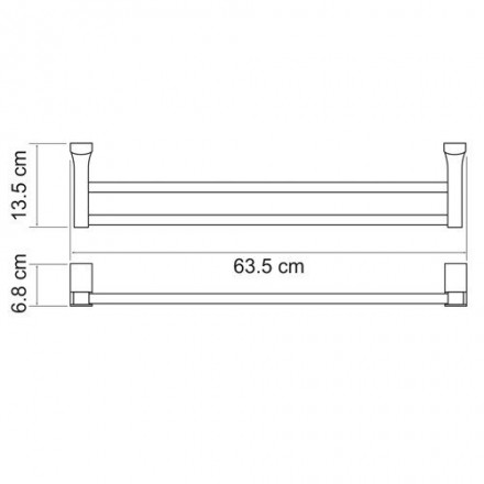 Wasserkraft Leine WHITE К-5040WHITE Штанга для полотенец двойная