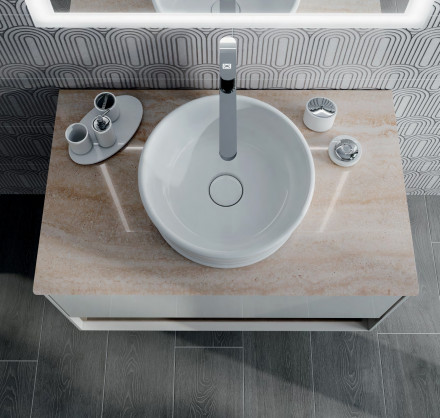 Kerama Marazzi Circo 36 раковина накладная, белая глянцевая