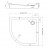Veconi Tezeo acrylic TZ51B-90-C5 душевой поддон