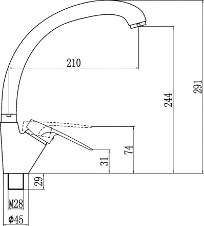 Fmark FM4166 смеситель для кухонной мойки