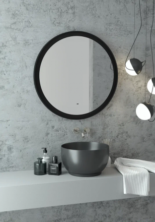 Континент Planet black Led D 800 зеркало с бесконтактным сенсором