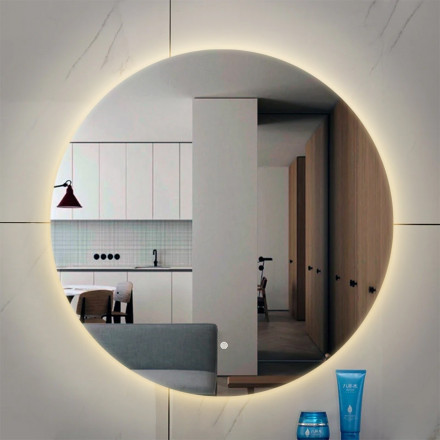 Cerutti SPA Зеркало Бьелла 70 круглое, с контурной LED-подсветкой, сенсор