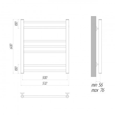 Lemark Ursus LM72607 П7 500x600 Полотенцесушитель водяной
