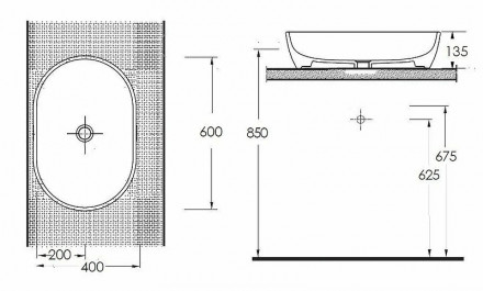beWash Bogen 88601006 раковина 60 см