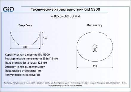 Gid N900 раковина