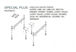 Riho Special Plus 07 Ножки для ванн (Neo 150,Sobek,Lusso 180/190/200,Julia 180)