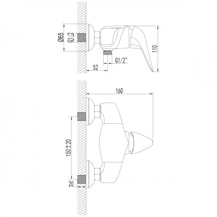 Lemark Poseidon LM4233C смеситель для душа