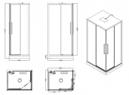 ESBANO ESM-108CKR (Right) Душевая кабина