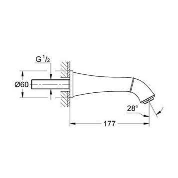 Grohe Grandera 13341 000 Излив 17.7 см