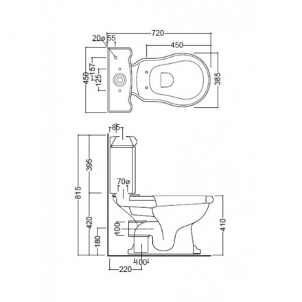 Kerasan Waldorf 411701bi Напольный унитаз (чаша)