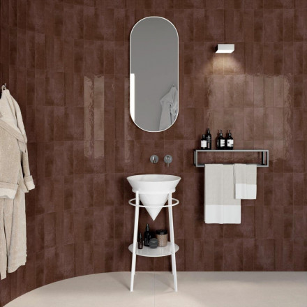Kerama Marazzi Cono 42 зеркало  овальное, белое матовое