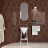 Kerama Marazzi Cono 42 зеркало  овальное, белое матовое