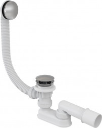 Alcaplast A504CKM Слив-перелив для ванны, click/clack, мат. хром