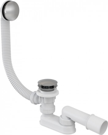 Alcaplast A504CKM Слив-перелив для ванны, click/clack, мат. хром