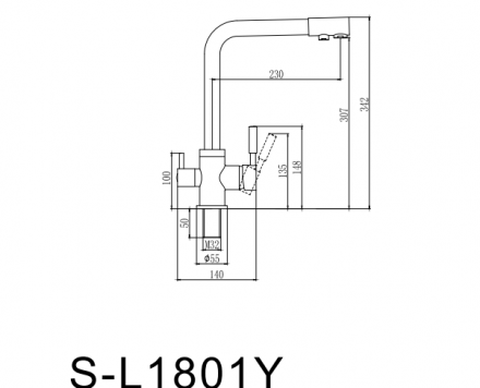 Savol S-L1801Q смеситель для кухонной мойки под фильтр