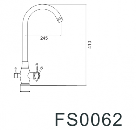 Fmark FS0062 смеситель под фильтр питьевой воды для кухонной мойки