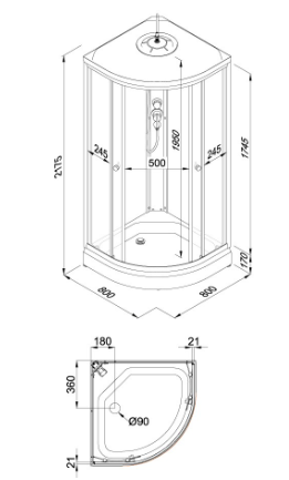 Triton Ультра Щ0000040485 душевая кабина 80x80