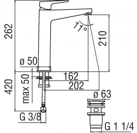 Nobili Nobi NB84128-2CR смеситель для раковины высокий
