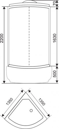 Arcus AS-115 Душевая кабина 135x135