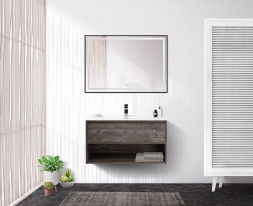 BelBagno KRAFT-800-1C-SO-PP тумба c раковиной подвесная с одним ящиком и одной открытой полкой