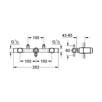 Grohe 29025000 Скрытая часть смесителя для раковины