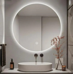 Cerutti SPA Зеркало Бьелла 80 круглое, с контурной LED-подсветкой, сенсор
