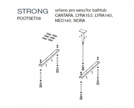 Riho Special Strong 08 Ножки для ванн (Lyra, Nora, Neo 140)) 