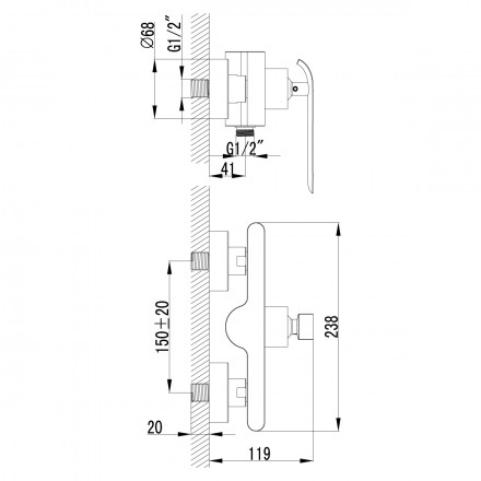 Lemark Melange LM4903CW смеситель для душа