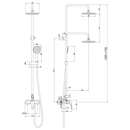 Lemark Poseidon LM4260C Душевая стойка