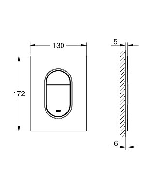 Grohe Arena Cosmopolitan 37624000 клавиша смыва (хром глянцевый)