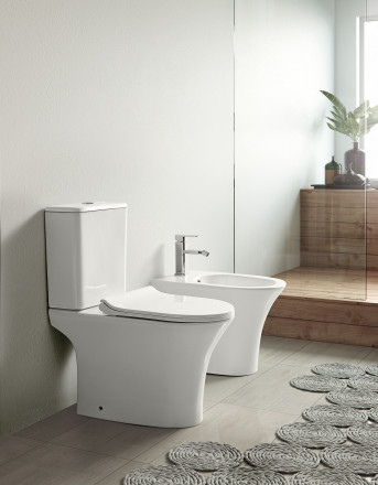 Azario Fretta Round AZ-1217A Унитаз напольный с бачком и сиденьем микролифт