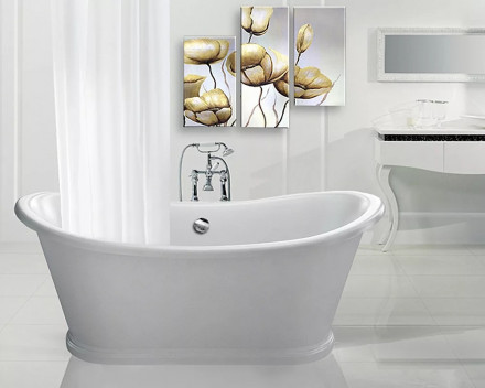 Elegansa Sabine White Чугунная ванна 170x70