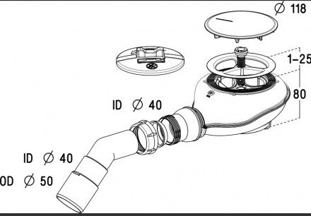 Radaway Turboflow TB21 сифон для душевого поддона
