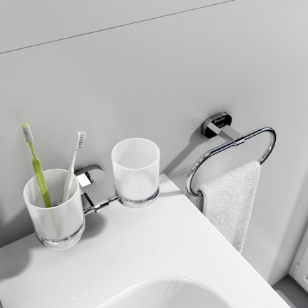 Ravak CR 220.00 Держатель с двумя стаканами (стекло)