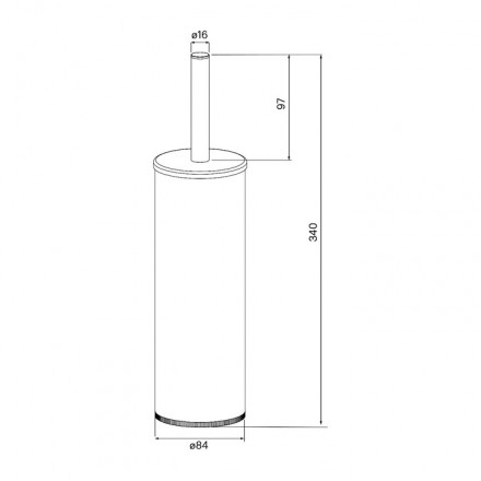 IDDIS Optima Home BRUBL00i47 Ерш напольный нержавеющая сталь чёрный