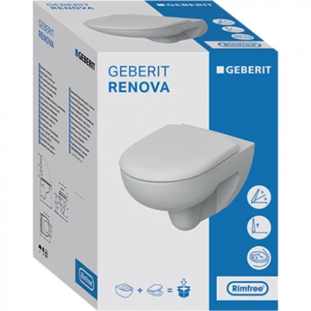 Geberit Renova 500.801.00.1 Rimfree Унитаз подвесной с сиденьем
