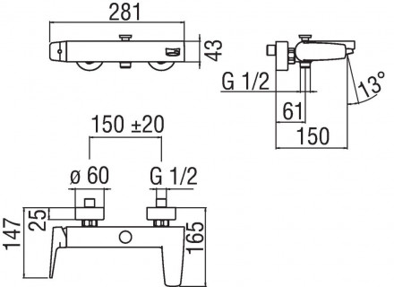 Nobili Nobi NB84110-1CR смеситель для ванны
