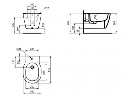 Ideal Standard Connect E772201 биде подвесное