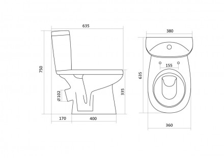 Santek Анимо 1WH302137 унитаз-компакт с микролифтом