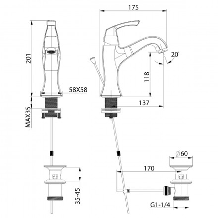 Lemark Nubira LM6206ORB смеситель для раковины