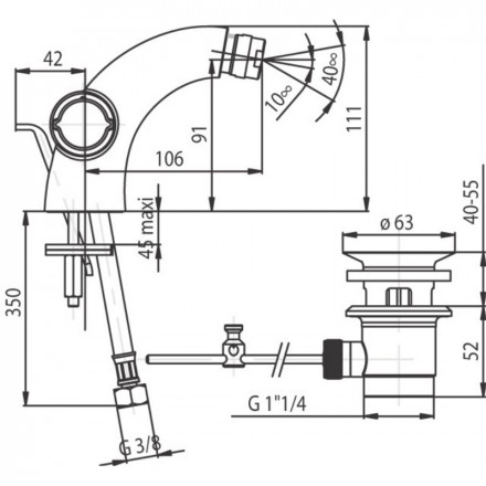 Jacob Delafon Elevation E18873 Смеситель для биде