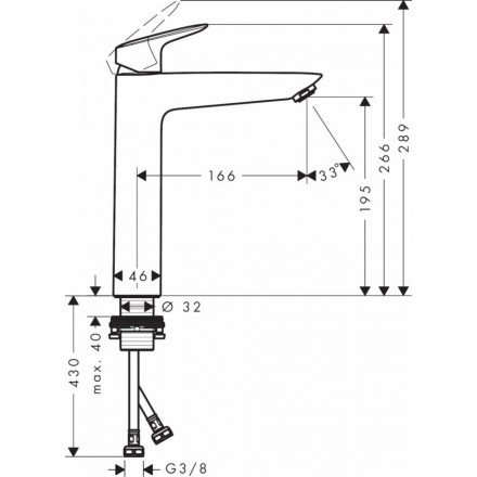 Hansgrohe Logis 71091000 смеситель для раковины 190 мм