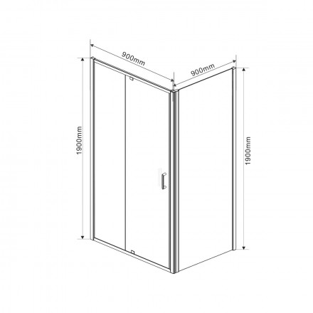 Vincea Intra VSR-1I809090CH душевой уголок