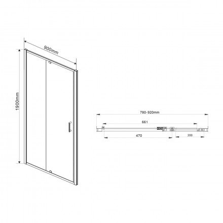 Vincea Intra VSR-1I809090CH душевой уголок
