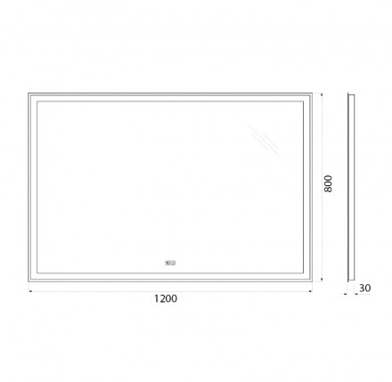 BelBagno SPC-GRT-1200-800-LED-TCH-PHONEЗеркало