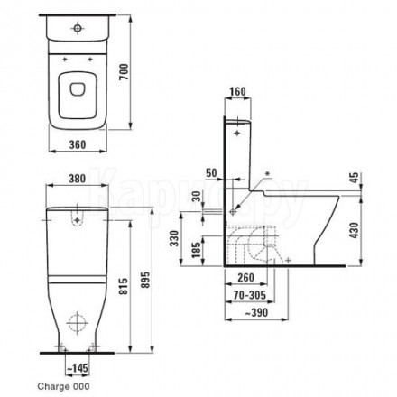 Laufen Palace 8.2470.6.000.231.1 Напольный унитаз (чаша)