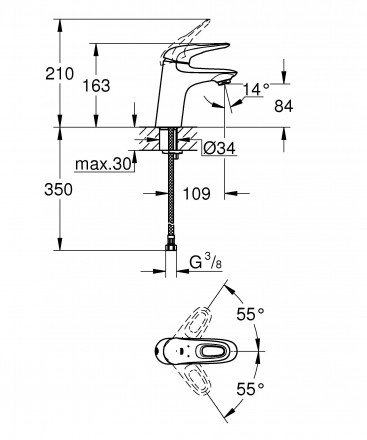 Grohe Eurostyle New 32468003 смеситель для раковины